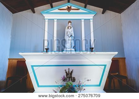 Detail Of The Interior Of The Chapel Of La Meule On The Island Of Yeu