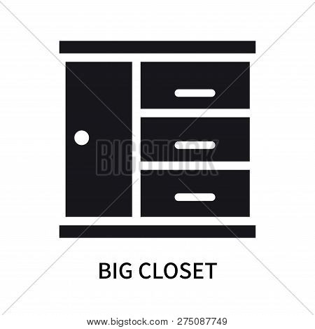 Big Closet Icon Isolated On White Background. Big Closet Icon Simple Sign. Big Closet Icon Trendy An