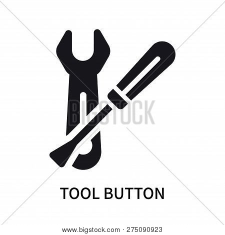 Tool Button Icon Isolated On White Background. Tool Button Icon Simple Sign. Tool Button Icon Trendy