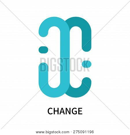 Change Icon Isolated On White Background. Change Icon Simple Sign. Change Icon Trendy And Modern Sym