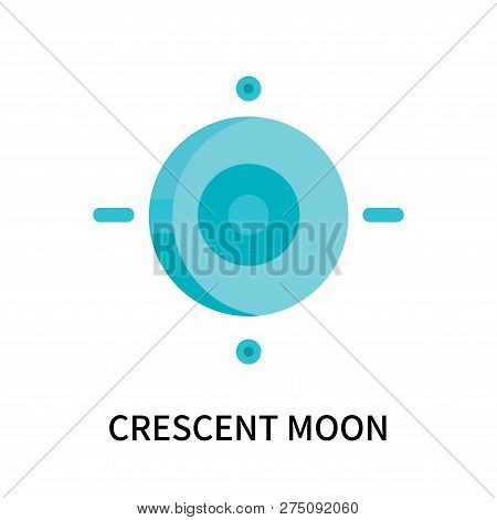 Crescent Moon Icon Isolated On White Background. Crescent Moon Icon Simple Sign. Crescent Moon Icon 