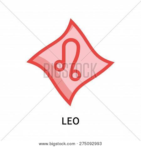 Leo Icon Isolated On White Background. Leo Icon Simple Sign. Leo Icon Trendy And Modern Symbol For G