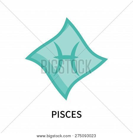 Pisces Icon Isolated On White Background. Pisces Icon Simple Sign. Pisces Icon Trendy And Modern Sym