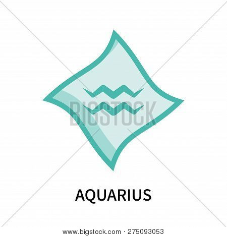 Aquarius Icon Isolated On White Background. Aquarius Icon Simple Sign. Aquarius Icon Trendy And Mode