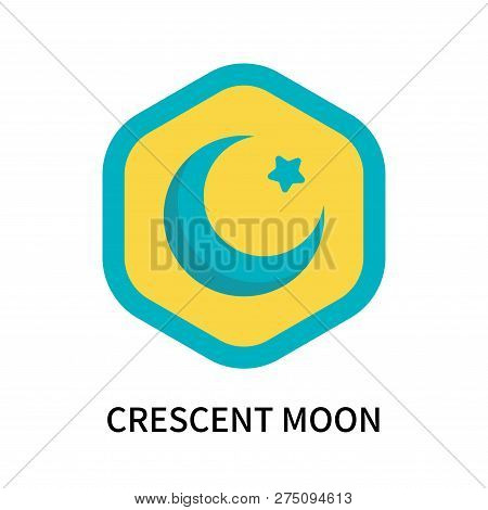 Crescent Moon Icon Isolated On White Background. Crescent Moon Icon Simple Sign. Crescent Moon Icon 