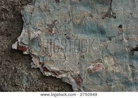 Parede pintada desarrumado