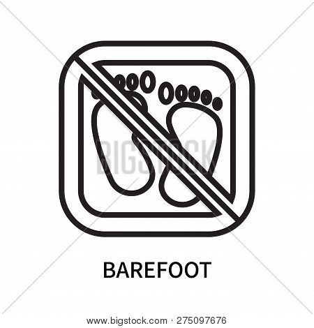 Barefoot Icon Isolated On White Background. Barefoot Icon Simple Sign. Barefoot Icon Trendy And Mode