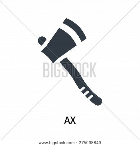 Ax Icon Isolated On White Background. Ax Icon Simple Sign. Ax Icon Trendy And Modern Symbol For Grap