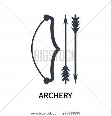 Archery Icon Isolated On White Background. Archery Icon Simple Sign. Archery Icon Trendy And Modern 