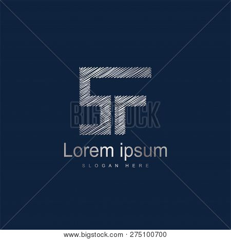 Initial Letter Sf Logo Template Vector Design