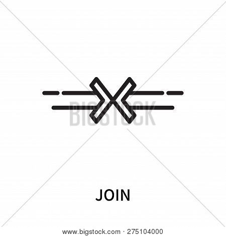 Join Icon Isolated On White Background. Join Icon Simple Sign. Join Icon Trendy And Modern Symbol Fo