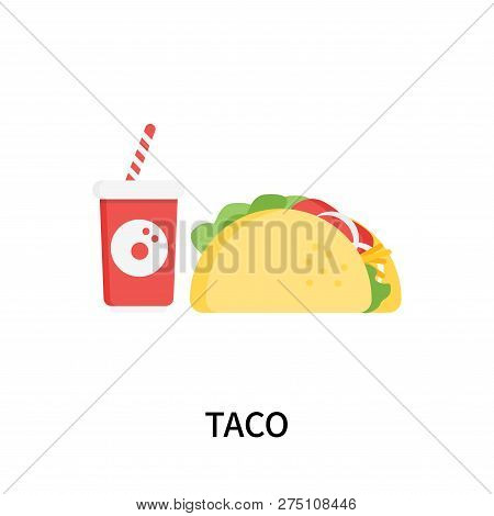 Taco Icon Isolated On White Background. Taco Icon Simple Sign. Taco Icon Trendy And Modern Symbol Fo