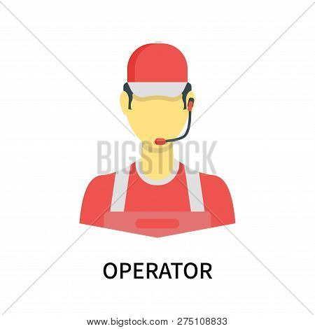Operator Icon Isolated On White Background. Operator Icon Simple Sign. Operator Icon Trendy And Mode