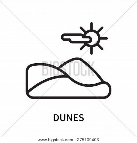 Dunes Icon Isolated On White Background. Dunes Icon Simple Sign. Dunes Icon Trendy And Modern Symbol