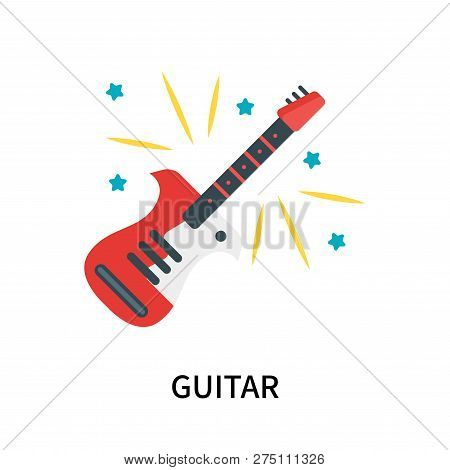 Guitar Icon Isolated On White Background. Guitar Icon Simple Sign. Guitar Icon Trendy And Modern Sym