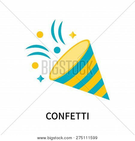 Confetti Icon Isolated On White Background. Confetti Icon Simple Sign. Confetti Icon Trendy And Mode