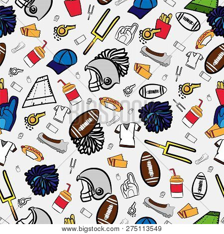 American Football Seamless Pattern All About American Football
