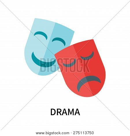 Drama Icon Isolated On White Background. Drama Icon Simple Sign. Drama Icon Trendy And Modern Symbol