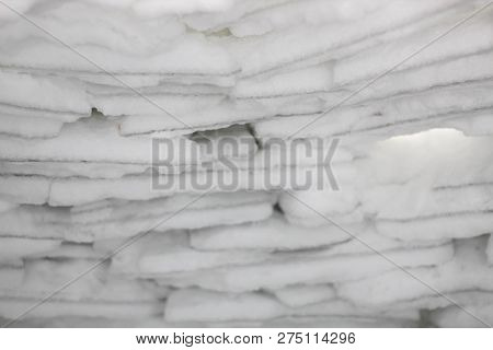 Interior Of A Large Snow House - Igloo