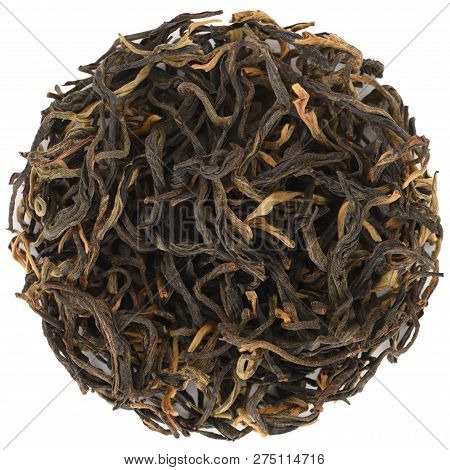 Sun-dried Pure Assamica Black Tea Isolated Overhead View