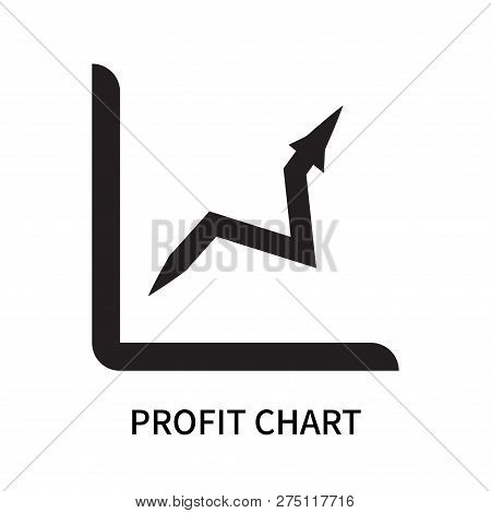 Profit Chart Icon Isolated On White Background. Profit Chart Icon Simple Sign. Profit Chart Icon Tre