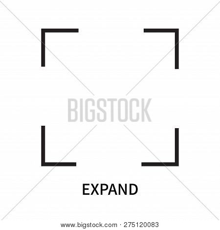 Expand Icon Isolated On White Background. Expand Icon Simple Sign. Expand Icon Trendy And Modern Sym