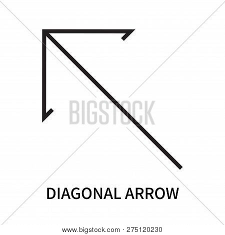 Diagonal Arrow Icon Isolated On White Background. Diagonal Arrow Icon Simple Sign. Diagonal Arrow Ic