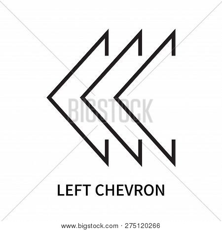 Left Chevron Icon Isolated On White Background. Left Chevron Icon Simple Sign. Left Chevron Icon Tre