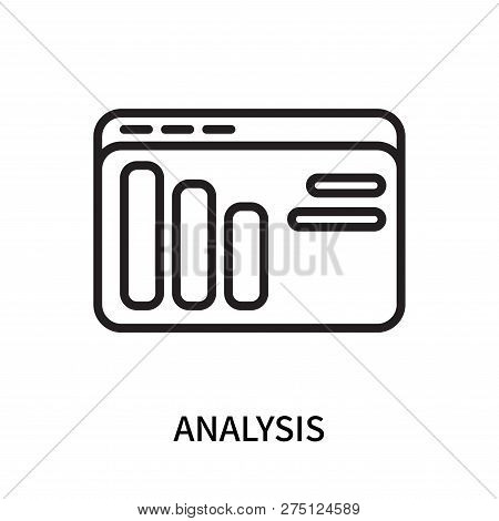 Analysis Icon Isolated On White Background. Analysis Icon Simple Sign. Analysis Icon Trendy And Mode