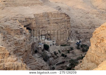 St George Monastery In Wadi Kelt, Judea Desert