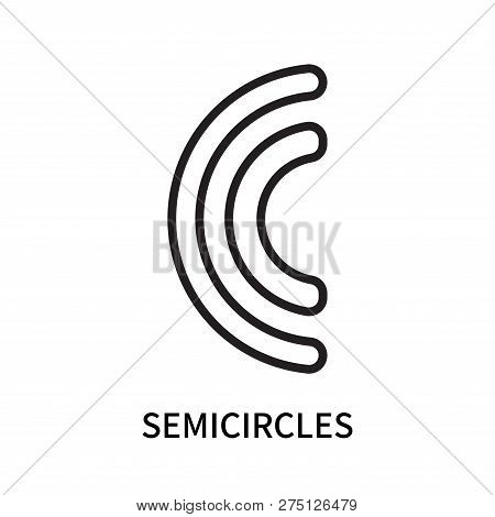 Semicircles Icon Isolated On White Background. Semicircles Icon Simple Sign. Semicircles Icon Trendy