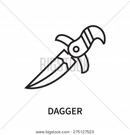 Dagger Icon Isolated On White Background. Dagger Icon Simple Sign. Dagger Icon Trendy And Modern Sym