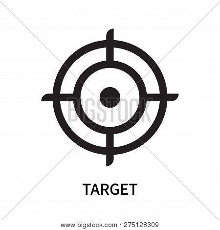 Target Icon Isolated On White Background. Target Icon Simple Sign. Target Icon Trendy And Modern Sym