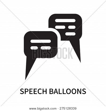 Speech Balloons Icon Isolated On White Background. Speech Balloons Icon Simple Sign. Speech Balloons