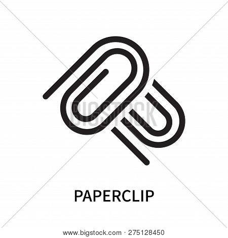 Paperclip Icon Isolated On White Background. Paperclip Icon Simple Sign. Paperclip Icon Trendy And M