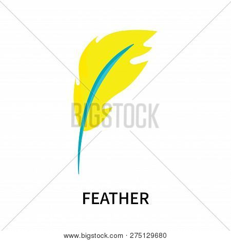 Feather Icon Isolated On White Background. Feather Icon Simple Sign. Feather Icon Trendy And Modern 
