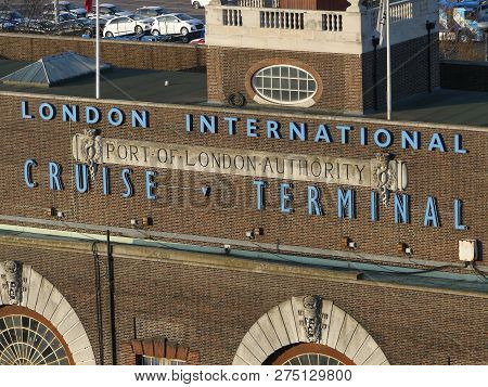 London, Uk - December 11 2018: Looking At The London International Cruise Terminal, Port Of London A