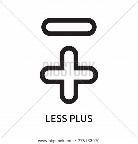 Less Plus Icon Isolated On White Background. Less Plus Icon Simple Sign. Less Plus Icon Trendy And M