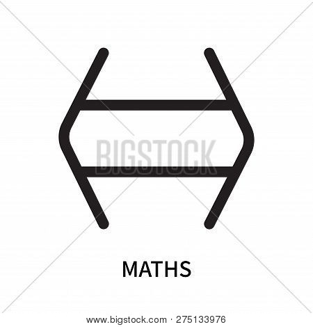 Maths Icon Isolated On White Background. Maths Icon Simple Sign. Maths Icon Trendy And Modern Symbol