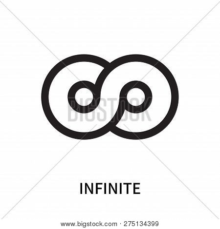 Infinite Icon Isolated On White Background. Infinite Icon Simple Sign. Infinite Icon Trendy And Mode