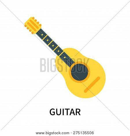 Guitar Icon Isolated On White Background. Guitar Icon Simple Sign. Guitar Icon Trendy And Modern Sym