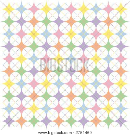 Pastelli Rainbow Argyle tähteä kuvio