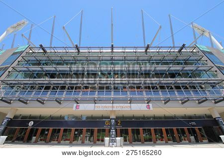 Melbourne Australia - December 1, 2018: Mcg Melbourne Cricket Ground Stadium Melbourne Australia