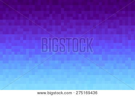 Abstract Violet Gradient Background. Texture With Pixel Square Blocks. Mosaic Pattern.