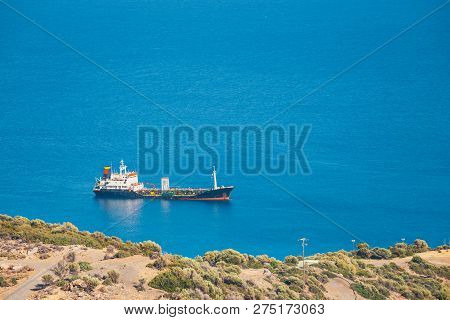 A Major Oil Storage And Terminal Facility, Located On The Small Island Of Aghios Pavlos, Saint Paul,