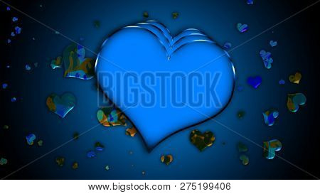 Design template . Heart for Valentines Day Background .Colorful confetti hearts isolated on backgrou
