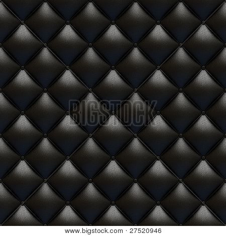 Textura de tapicería de cuero negro sin costura