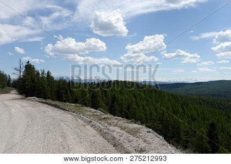 The Road To The Pass Katu-yaryk On The Ulagan Plateau In The Altai Republic