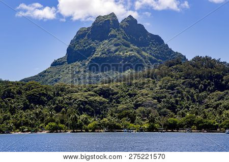 Beautiful Bora-bora Island In The Leeward Group Of The Society Islands Of French Polynesia.