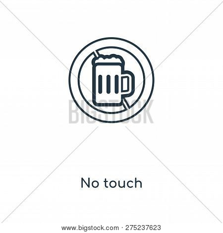 No Touch Icon In Trendy Design Style. No Touch Icon Isolated On White Background. No Touch Vector Ic